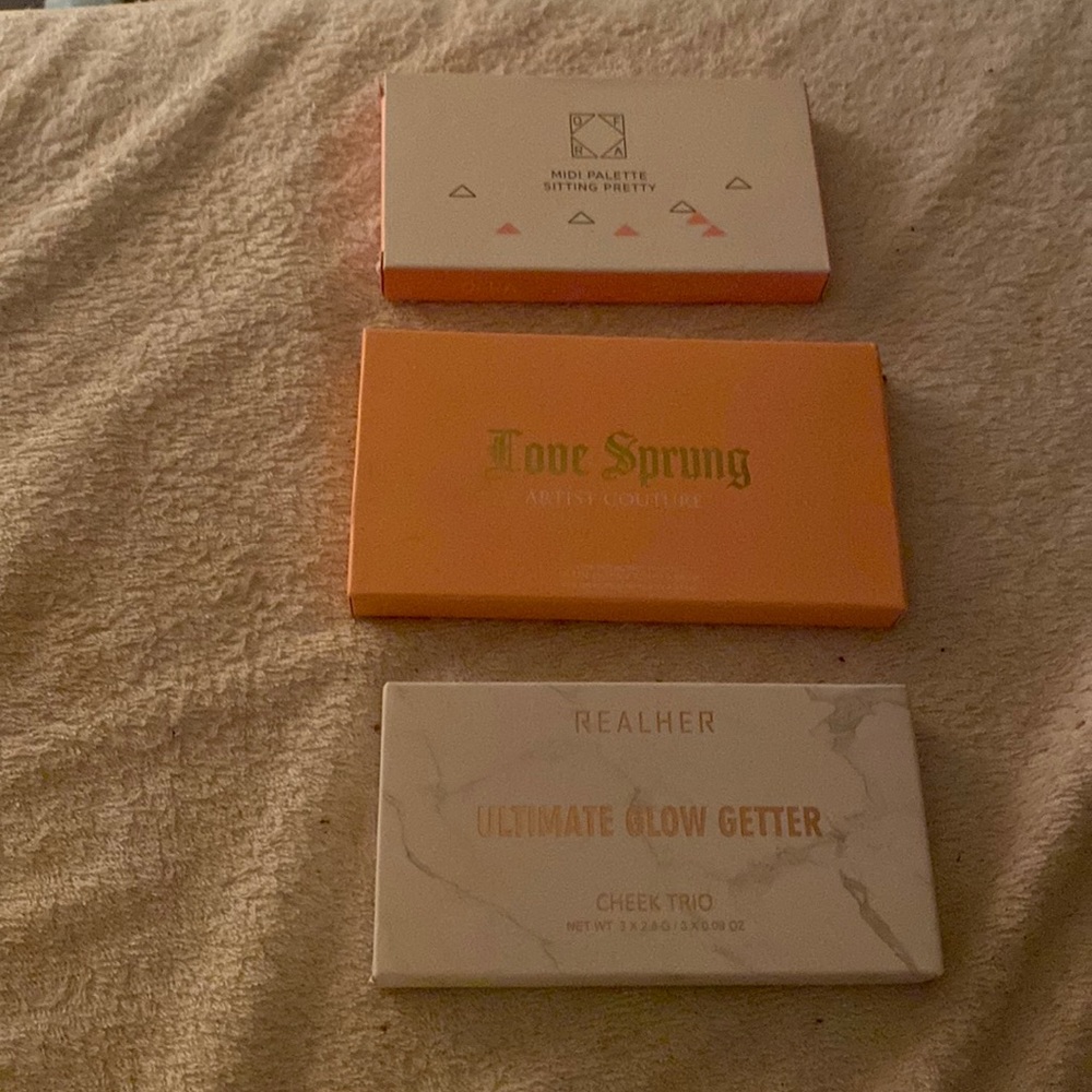 Three cheek palettes